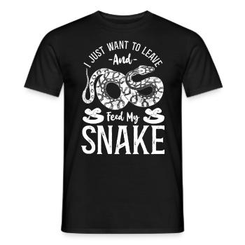 Snake Serpent Vintage I Just Want - Männer T-Shirt - Schwarz - Vorne - AI Model Male 178 light (178cm)