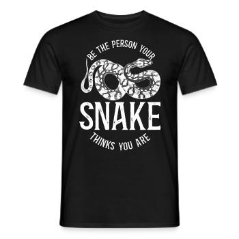 Snake Serpent Vintage Be The - Men's T-Shirt - black - Front - AI Model Male 178 light (178cm)