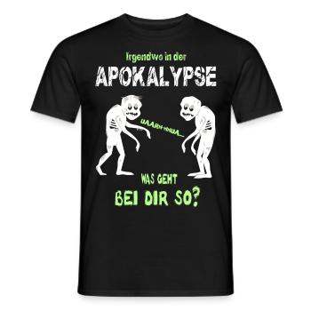 Irgendwo in der Apokalypse, Zombie Shirt - Männer T-Shirt - Schwarz - Vorne - AI Model Male 178 light (178cm)