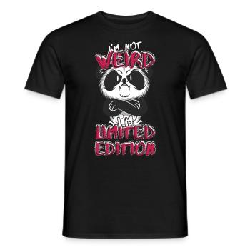Genervter Cartoon Panda - Limited Edition - Spruch - Männer T-Shirt - Schwarz - Vorne - AI Model Male 178 light (178cm)