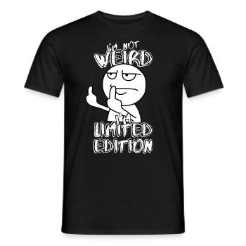 Cartoon Middle Finger - Limited Edition - Saying - Men's T-Shirt - black - Front - AI Model Male 178 light (178cm)