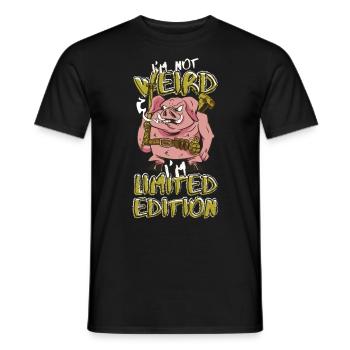 Cooles Cartoon Schwein - Limited Edition - Spruch - Männer T-Shirt - Schwarz - Vorne - AI Model Male 178 light (178cm)