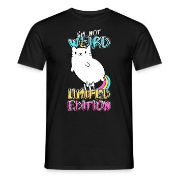 Kittycorn Cartoon Unicorn Cat - Édition Limitée - T-shirt homme - noir - Devant - AI Model Male 178 light (178cm)