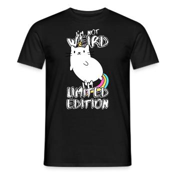 Kittycorn Cartoon Unicorn Cat - Édition Limitée - T-shirt homme - noir - Devant - AI Model Male 178 light (178cm)