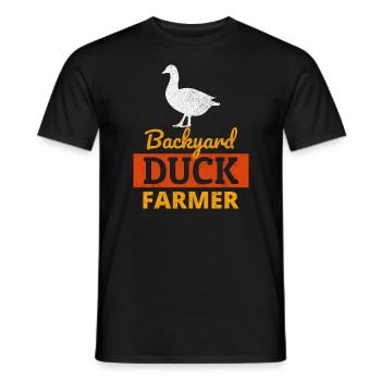 Hinterhof Ente Farmer Tierhaltung Farm Lustig - Männer T-Shirt - Schwarz - Vorne - AI Model Male 178 light (178cm)