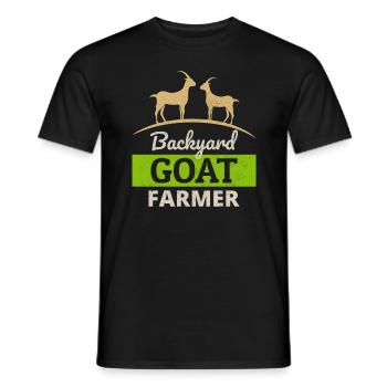 Backyard Goat Farmer Animal Farming Farm Funny - Men's T-Shirt - black - Front - AI Model Male 178 light (178cm)
