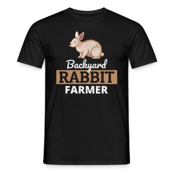 Hinterhof Kaninchen Landwirt Tierhaltung Farm Lustig - Männer T-Shirt - Schwarz - Vorne - AI Model Male 178 light (178cm)