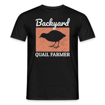 Backyard Farmer Quail Breeding Farming Farm Funny - Men's T-Shirt - black - Front - AI Model Male 178 light (178cm)