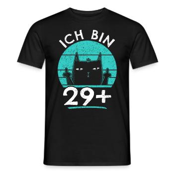 30. Geburtstag Frau 30er 30ter Ich bin 29+ plus - Männer T-Shirt - Schwarz - Vorne - AI Model Male 178 light (178cm)