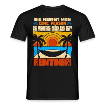 Rentner 2021 Rentnerin Geschenk Ruhestand - Männer T-Shirt - Schwarz - Vorne - AI Model Male 178 light (178cm)