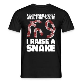 Snake Serpent You Got A Dog? Well - Männer T-Shirt - Schwarz - Vorne - AI Model Male 178 light (178cm)
