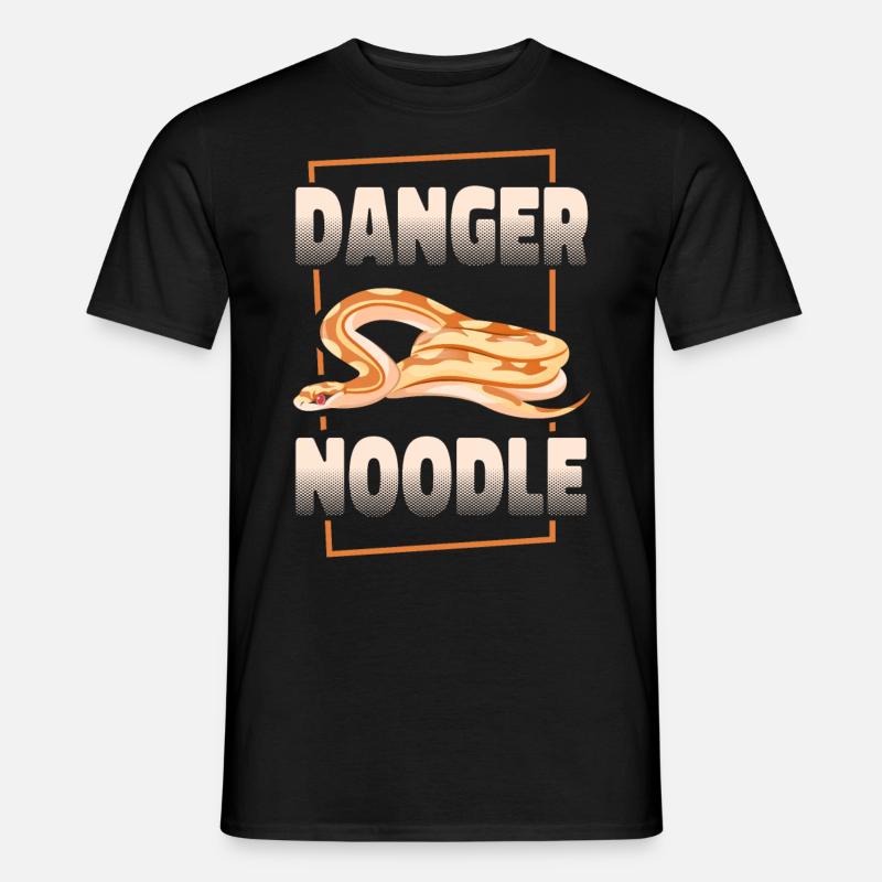 Snake Serpent Danger Noodle - Männer T-Shirt - Schwarz