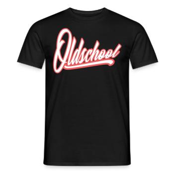 oldschool vintage retro - Männer T-Shirt - Schwarz - Vorne - AI Model Male 178 light (178cm)