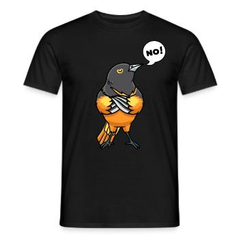 Baltimoretrupial Bird Stubborn Non - T-shirt homme - noir - Devant - AI Model Male 178 light (178cm)