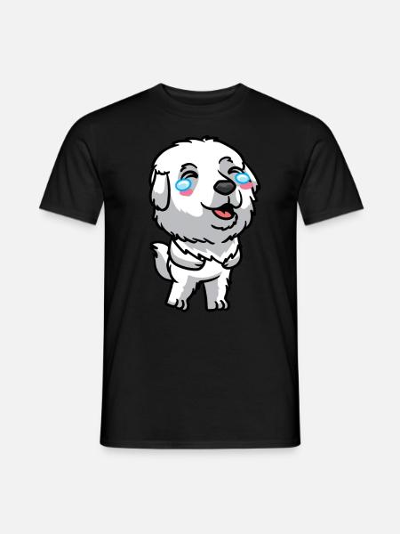 Pyrenean Mountain Dog Laughing - Men's T-Shirt - black