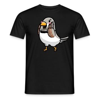Zebra Finch Bird Emoticon - Men's T-Shirt - black - Front - AI Model Male 178 light (178cm)