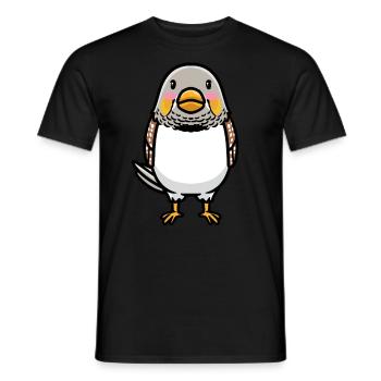 Zebra Finch Bird Emoticon - Men's T-Shirt - black - Front - AI Model Male 178 light (178cm)