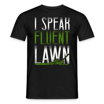 Lawn Mower Mowing Dad Father - Männer T-Shirt - Schwarz - Vorne - AI Model Male 178 light (178cm)
