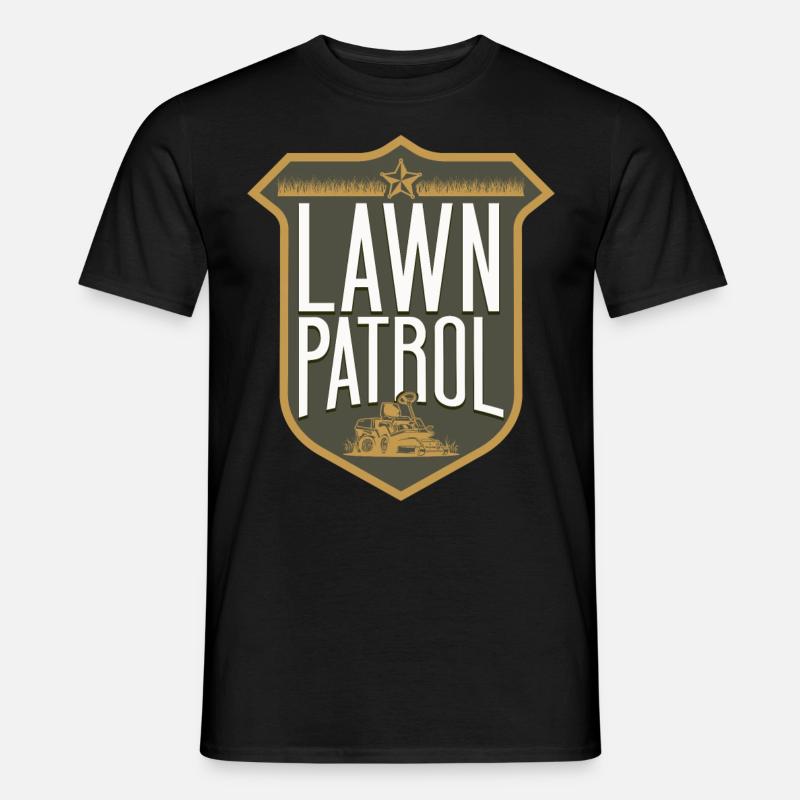Lawn Mower Mowing Dad Father - Männer T-Shirt - Schwarz