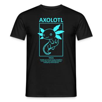 Doux Axolotl Ambystoma Kawaii Amphibians Breeder - T-shirt homme - noir - Devant - AI Model Male 178 light (178cm)