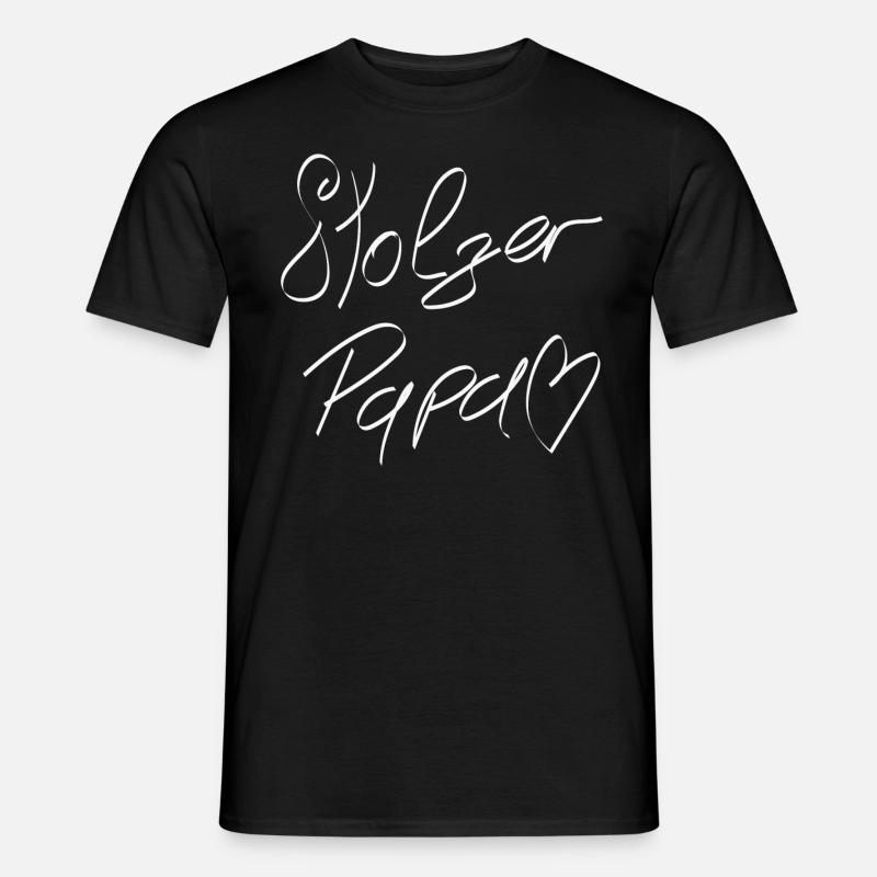 Stolzer Papa - Männer T-Shirt - Schwarz
