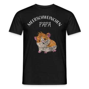 Meerschweinchen Meerschwein Papa Vater - Männer T-Shirt - Schwarz - Vorne - AI Model Male 178 light (178cm)
