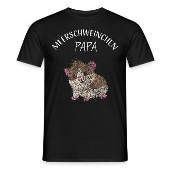 Meerschweinchen Papa Vater Nagetiere - Männer T-Shirt - Schwarz - Vorne - AI Model Male 178 light (178cm)