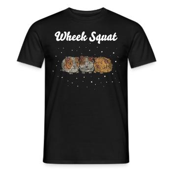 Wheek Squat Cochon d’Inde Cochon d’Inde - T-shirt homme - noir - Devant - AI Model Male 178 light (178cm)