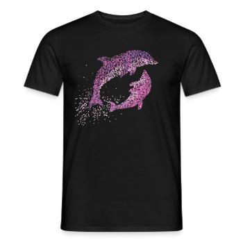 Amateurs de grands dauphins Baleines à dauphins - T-shirt homme - noir - Devant - AI Model Male 178 light (178cm)