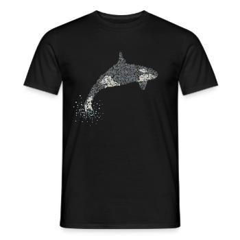 Orka Orca Killerwal Mörderwal Wale - Männer T-Shirt - Schwarz - Vorne - AI Model Male 178 light (178cm)