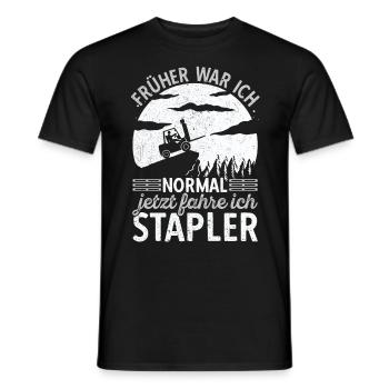 Staplerfahrer Gabelstaplerfahrer Stapler Lagerist - Männer T-Shirt - Schwarz - Vorne - AI Model Male 178 light (178cm)