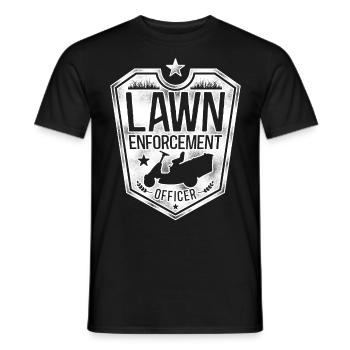 Lawn Mower Mowing Dad Father - Männer T-Shirt - Schwarz - Vorne - AI Model Male 178 light (178cm)