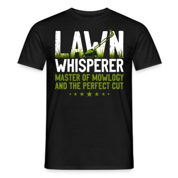 Lawn Mower Mowing Dad Father - Men's T-Shirt - black - Front - AI Model Male 178 light (178cm)