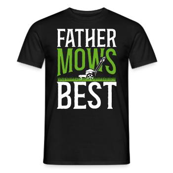 Lawn Mower Mowing Dad Father - Männer T-Shirt - Schwarz - Vorne - AI Model Male 178 light (178cm)