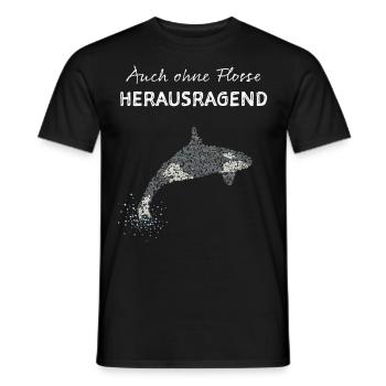 Orka Killerwal Mörderwal Schwertwal - Männer T-Shirt - Schwarz - Vorne - AI Model Male 178 light (178cm)