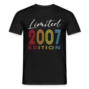 Édition limitée 2007 - T-shirt homme - noir - Devant - AI Model Male 178 light (178cm)