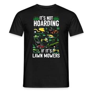 Lawn Mower Mowing Dad Father - Männer T-Shirt - Schwarz - Vorne - AI Model Male 178 light (178cm)