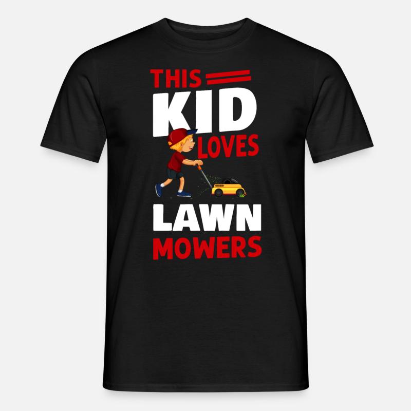 Lawn Mower Mowing Dad Father - Männer T-Shirt - Schwarz