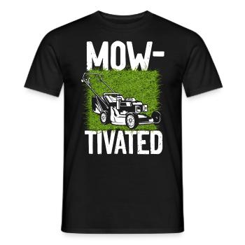 Lawn Mower Mowing Dad Father - Männer T-Shirt - Schwarz - Vorne - AI Model Male 178 light (178cm)
