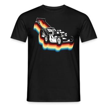 Lawn Mower Mowing Dad Father - Männer T-Shirt - Schwarz - Vorne - AI Model Male 178 light (178cm)