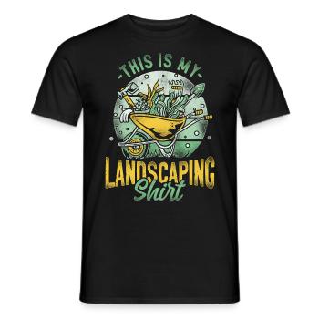 Landscaper Landscaping Landscape - Men's T-Shirt - black - Front - AI Model Male 178 light (178cm)