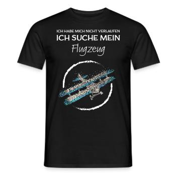 Doppeldecker Modellflug Modellfliegen - Männer T-Shirt - Schwarz - Vorne - AI Model Male 178 light (178cm)