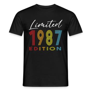 Limited Edition 1987 - Männer T-Shirt - Schwarz - Vorne - AI Model Male 178 light (178cm)