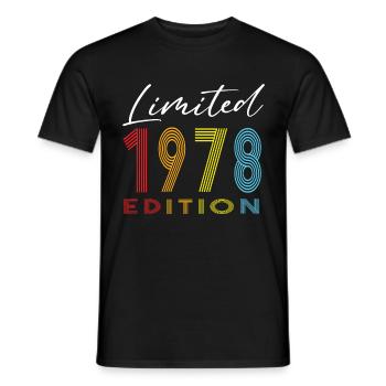 Limited Edition 1978 - Men's T-Shirt - black - Front - AI Model Male 178 light (178cm)