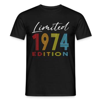 Édition limitée 1974 - T-shirt homme - noir - Devant - AI Model Male 178 light (178cm)