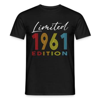 Édition limitée 1961 - T-shirt homme - noir - Devant - AI Model Male 178 light (178cm)