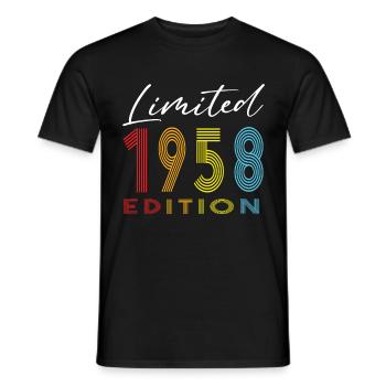 Édition limitée 1958 - T-shirt homme - noir - Devant - AI Model Male 178 light (178cm)