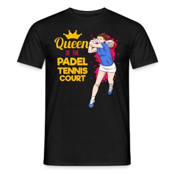 Padel Paddel Tennis Sport Königin Herz I Geschenk - Männer T-Shirt - Schwarz - Vorne - AI Model Male 178 light (178cm)