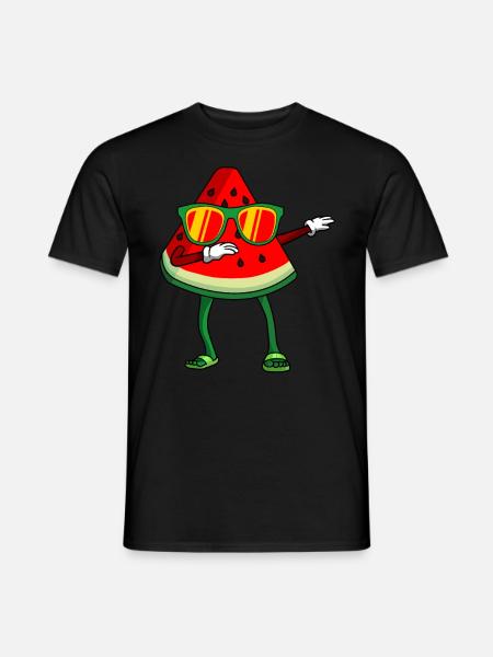 Watermelon Dabbing Summer fruit - Men's T-Shirt - black