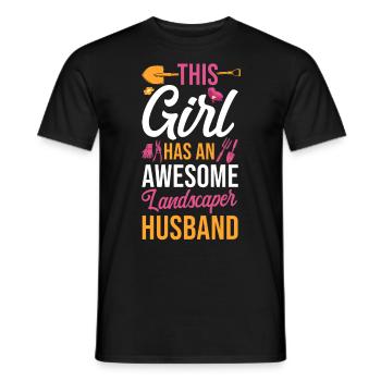 Paysagiste Aménagement Paysager - T-shirt homme - noir - Devant - AI Model Male 178 light (178cm)